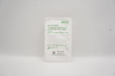 Vygon CLG-2234 10inch Lifeguard Safety Infusion Set with 22Ga x 0.75inch Huber Needle